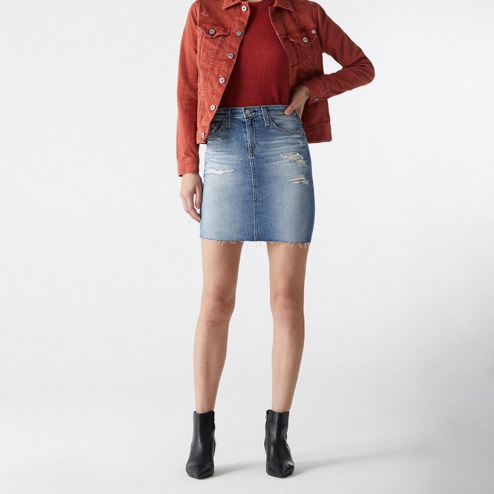 ADRIANO GOLDSCHMIED Erin Denim Pencil Skirt